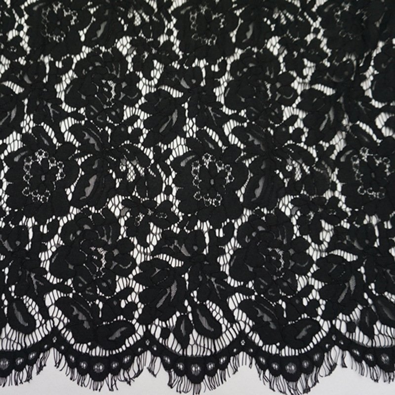 Placement Floral Eyelash Placement Lace Fabric for Women's Wear Wholes 37